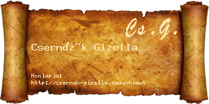 Csernák Gizella névjegykártya